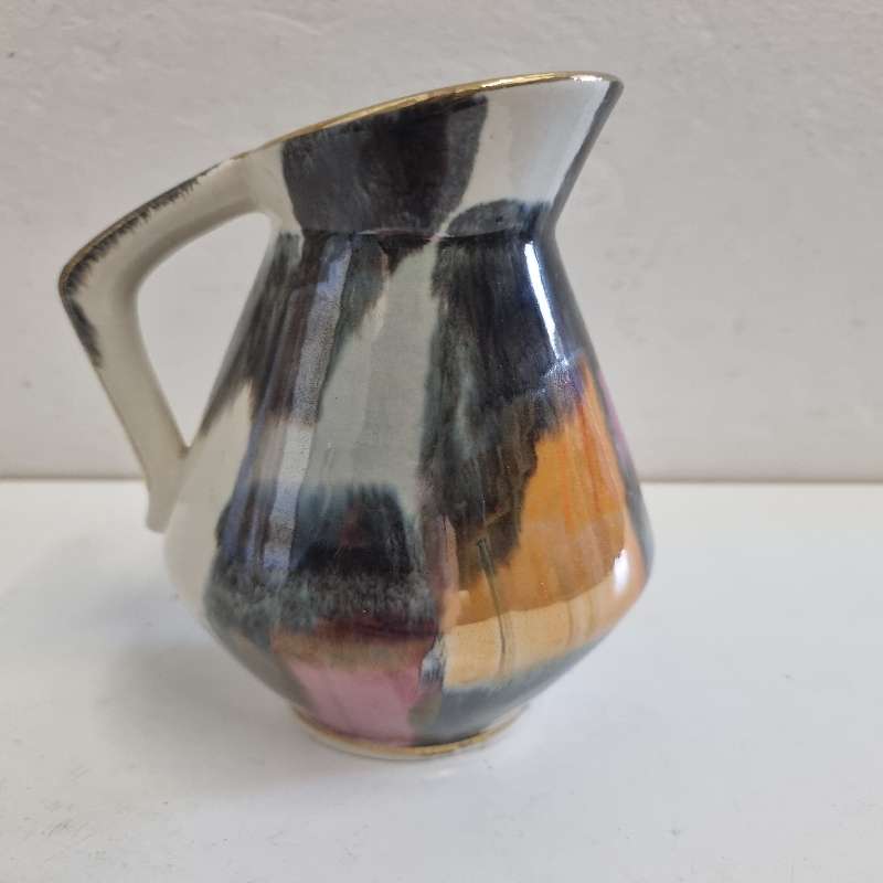 Vintage Retro Colourful Porcelain Jug - West Germany - Height - 14.5cm