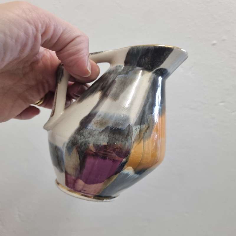 Vintage Retro Colourful Porcelain Jug - West Germany - Height - 14.5cm
