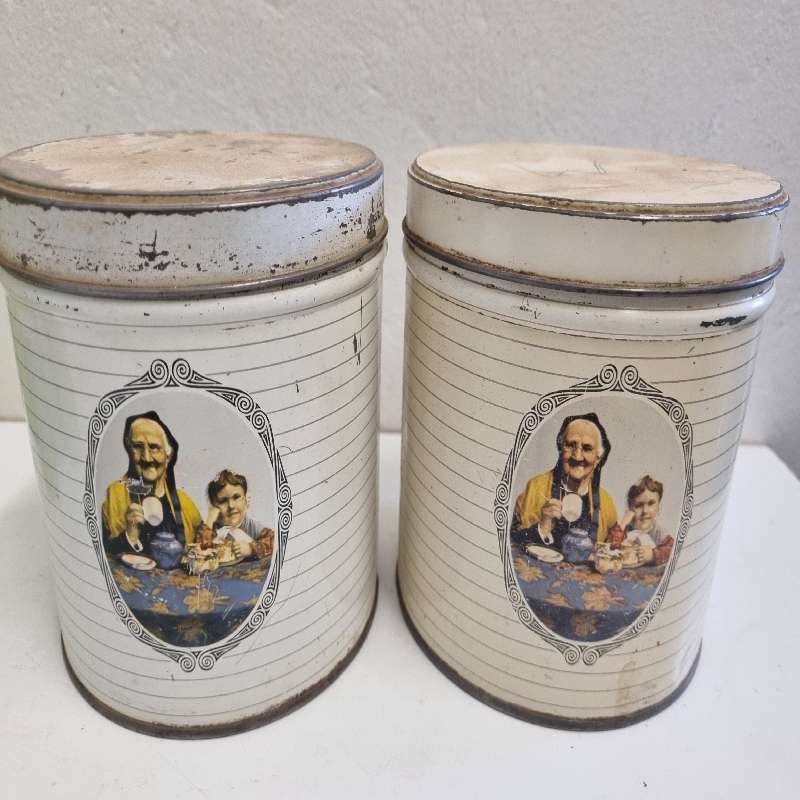 2 x Vintage Mazzawattee Tea tins