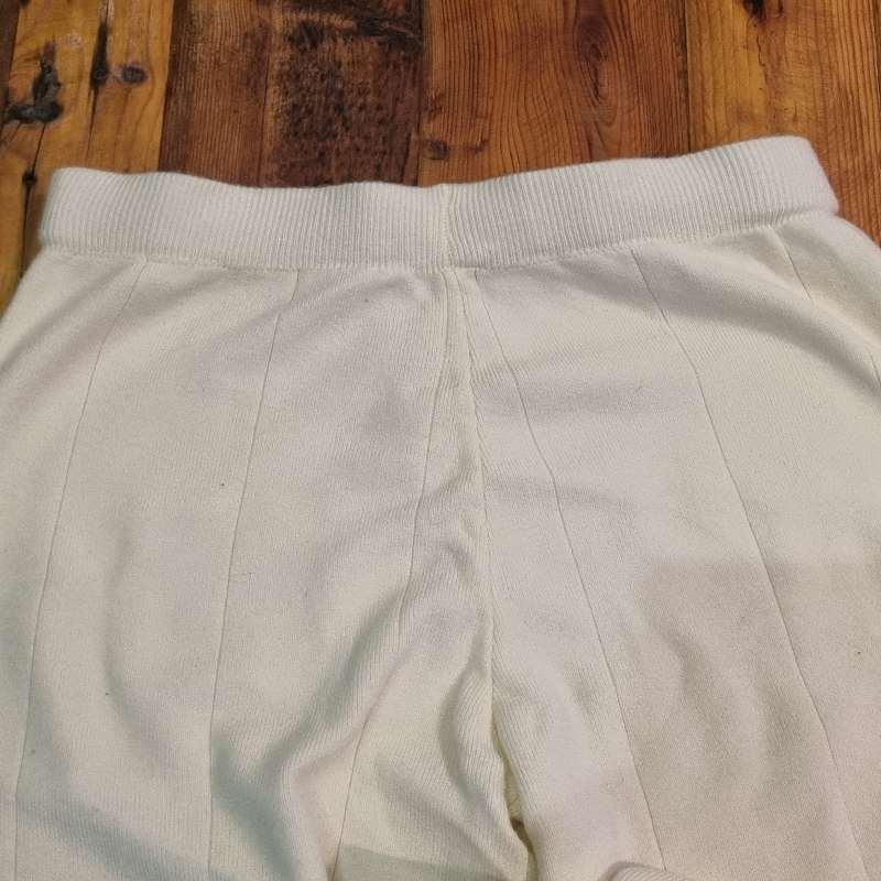 Wide Leg soft knitted pants - Cream - Size S