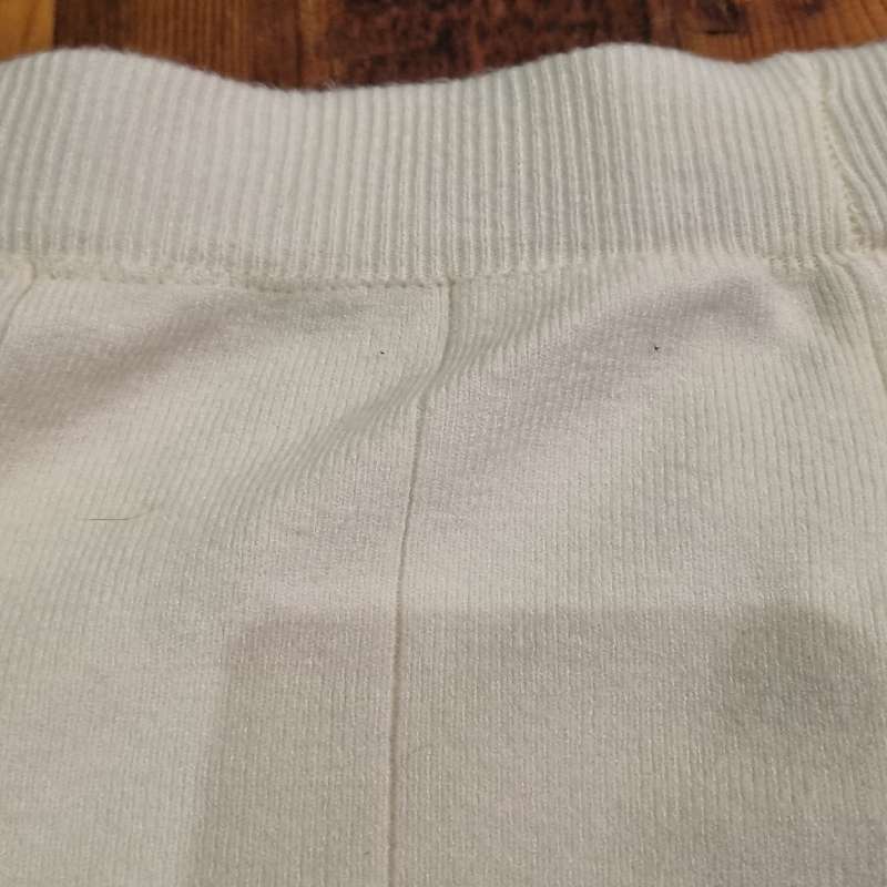 Wide Leg soft knitted pants - Cream - Size S