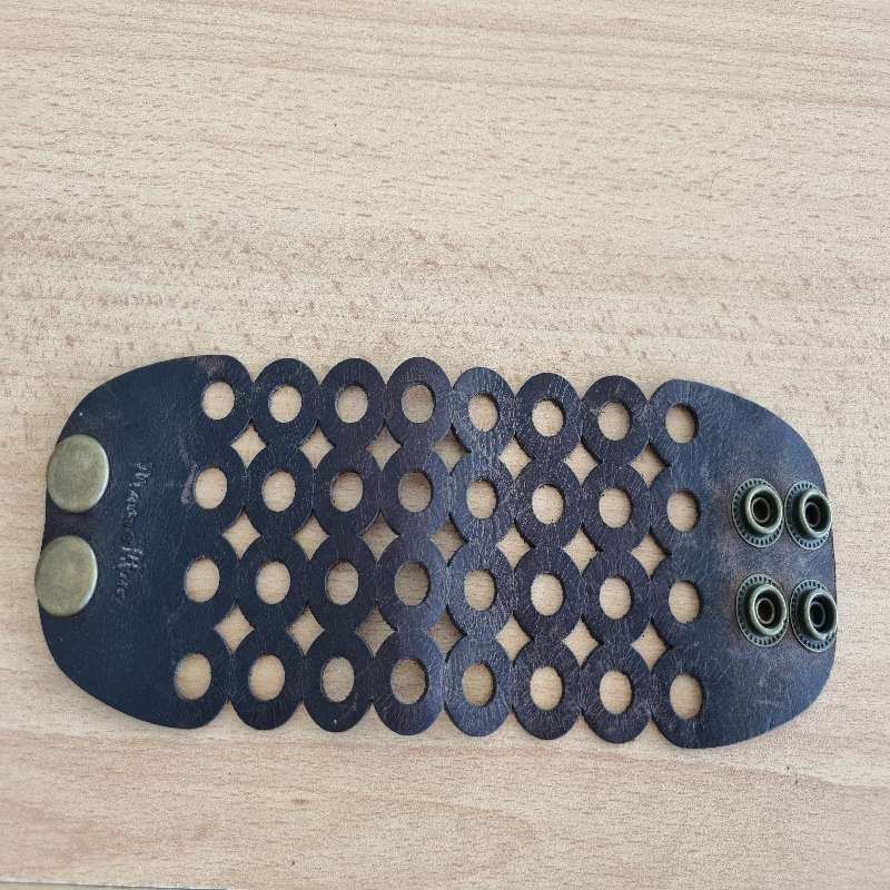 Leather Bracelet with brass studs