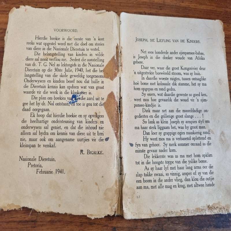 Dieretuin-Stories - Joseph die Liefling van die Kinders - Hettie Cillie - Vintage Boekie