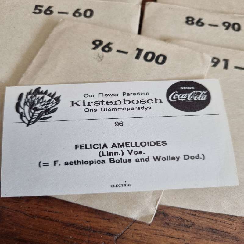 Vintage Cards - Our Flower Paradise - Kirstenbosch - Coca Cola Cards 1-100 in original pouches