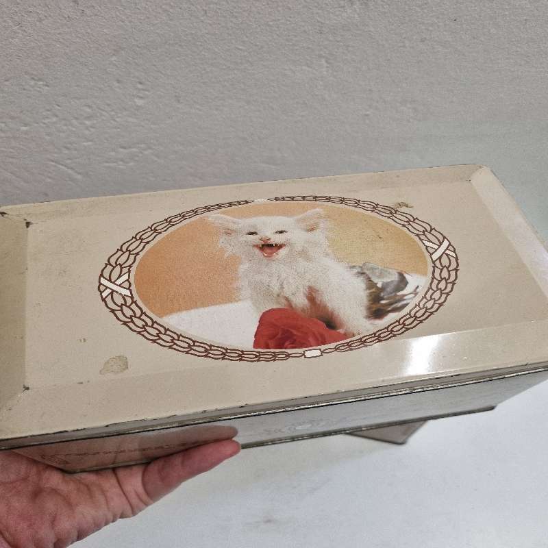 Vintage Tins - 2 x Pyotts Biscuits Tins with cat detail