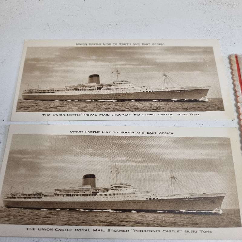 2 x Post Cards & Memorabilia - The Union-Castle Royal Mail Steamer