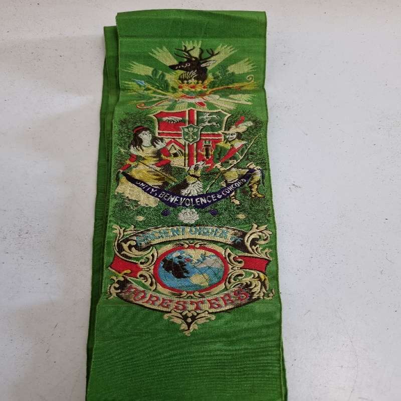 Antique Ancient Order of Foresters Green Ribbon