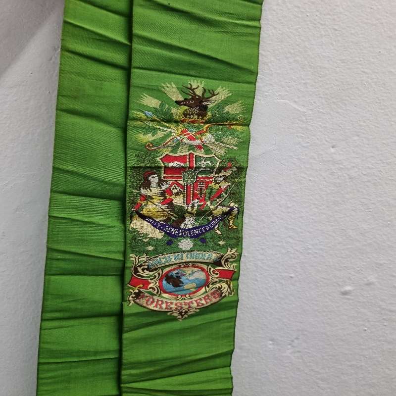 Antique Ancient Order of Foresters Green Ribbon