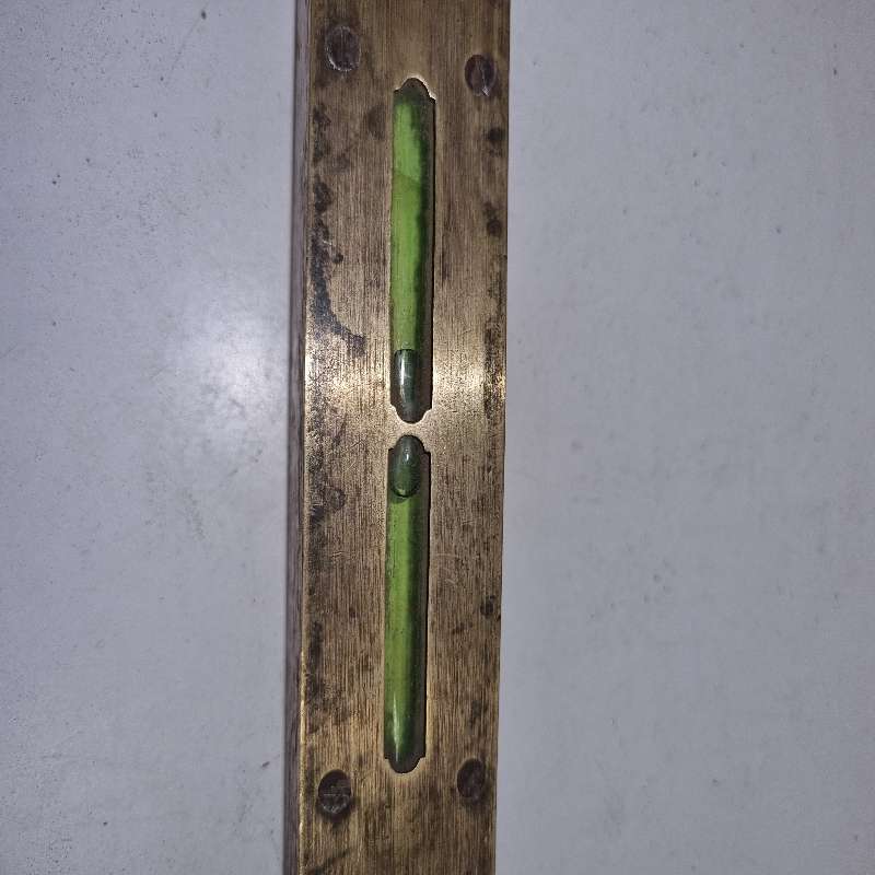Vintage Brass and Wood Level