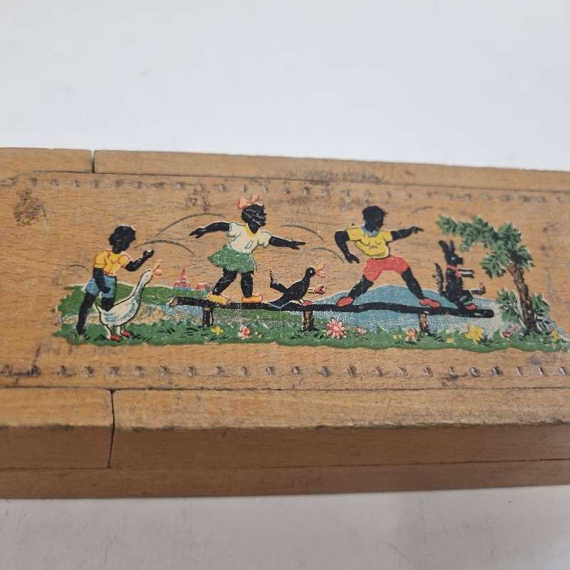Vintage Wooden pencil case