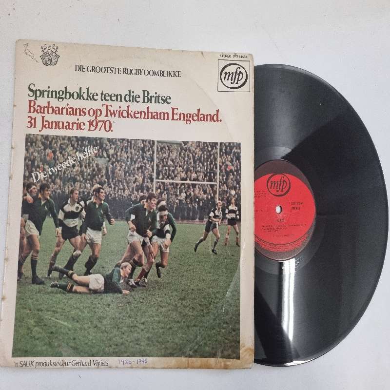 Die Grootste Rugby Oomblikke -2 x LP's - Springbokke teen die Britse Barbarians in Engeland 1970