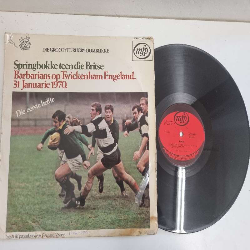 Die Grootste Rugby Oomblikke -2 x LP's - Springbokke teen die Britse Barbarians in Engeland 1970