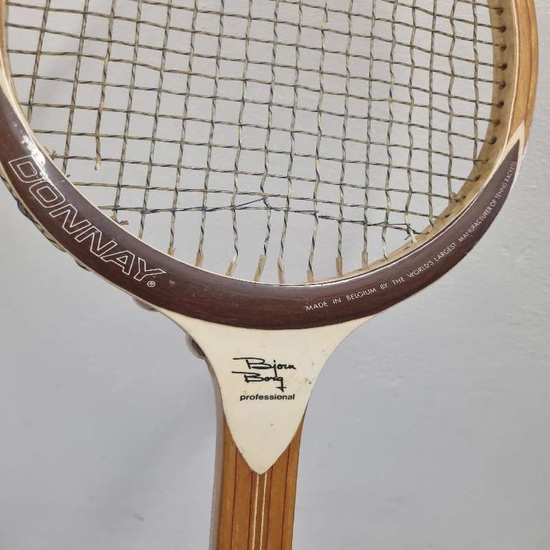 Vintage Donnay Bjorn Borg professional Wooden Tennis Racket - Belgium - See pictures