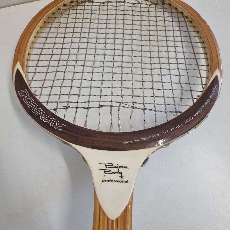 Vintage Donnay Bjorn Borg professional Wooden Tennis Racket - Belgium - See pictures