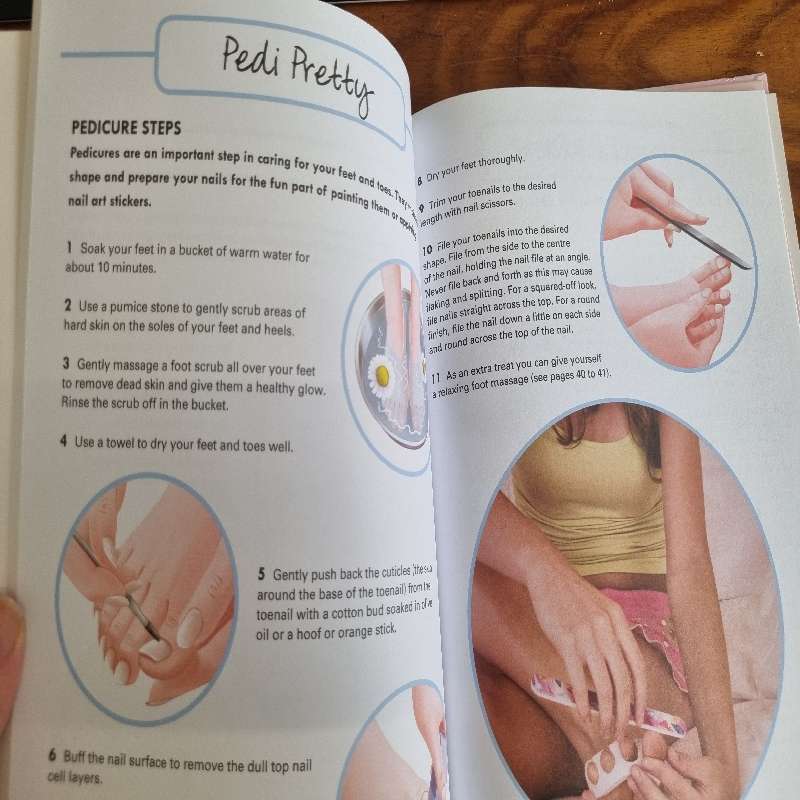 Nail Art book and kit - Age 6+ - New - Includes stickers, nail gems, nail file, book, etc.