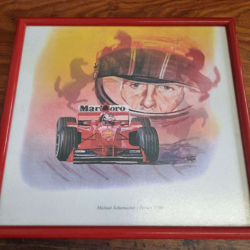 Michael Schumacher - Ferrari F399 Print - Framed with glass