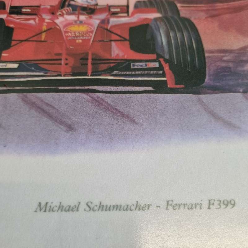 Michael Schumacher - Ferrari F399 Print - Framed with glass