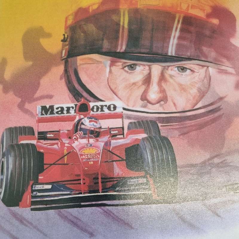 Michael Schumacher - Ferrari F399 Print - Framed with glass