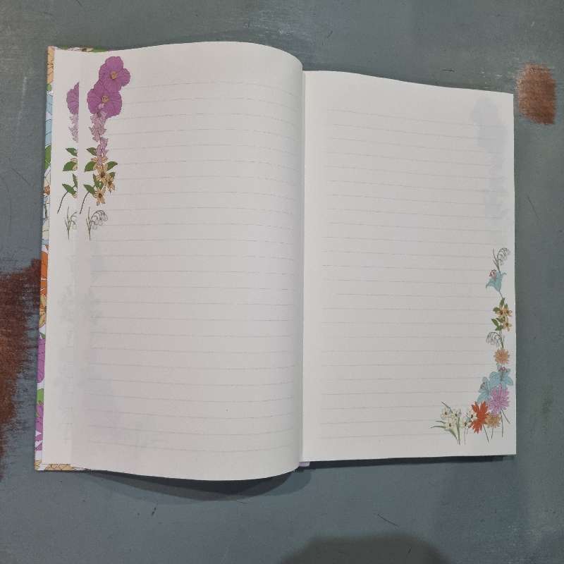 Beautiful Spring Garden Journal - Ribbon Bookmark - 192 Lined Pages - New