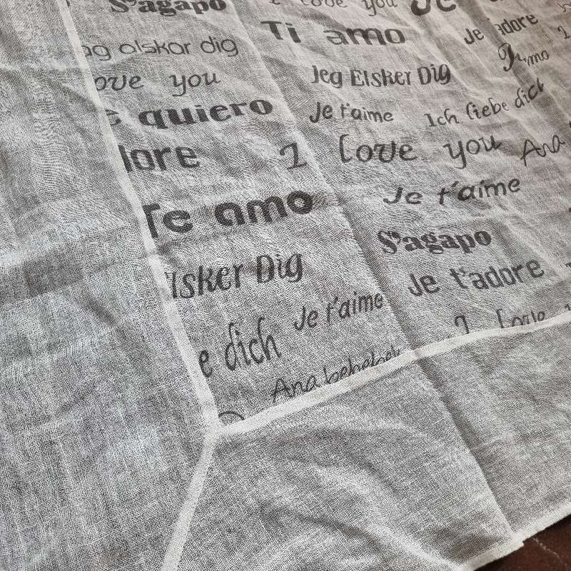 Tablecloth - size - 1.4m x 1.4m - 100% Linen