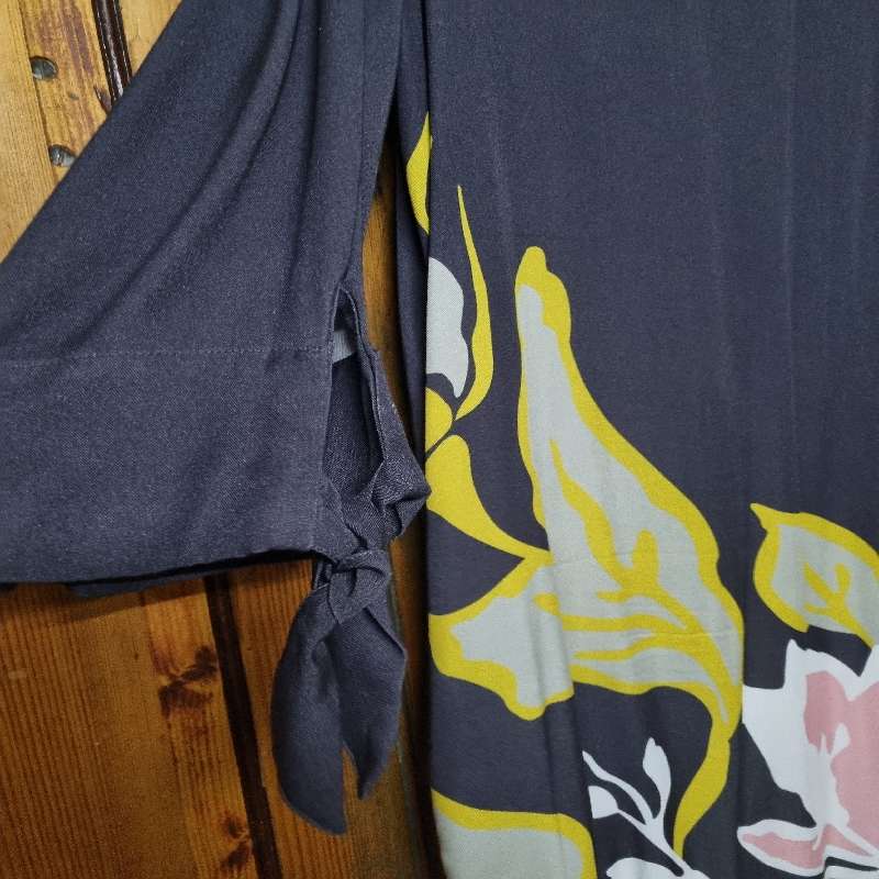 Beautiful Grey Earthaddict Dress with floral detail - Size 36 - Worn Once