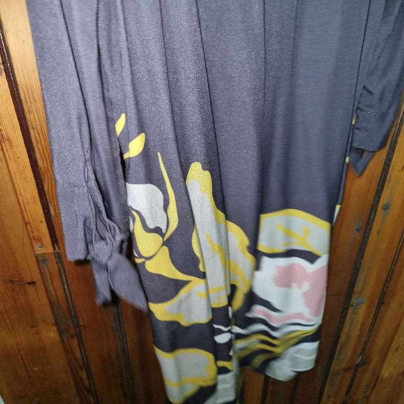 Beautiful Grey Earthaddict Dress with floral detail - Size 36 - Worn Once