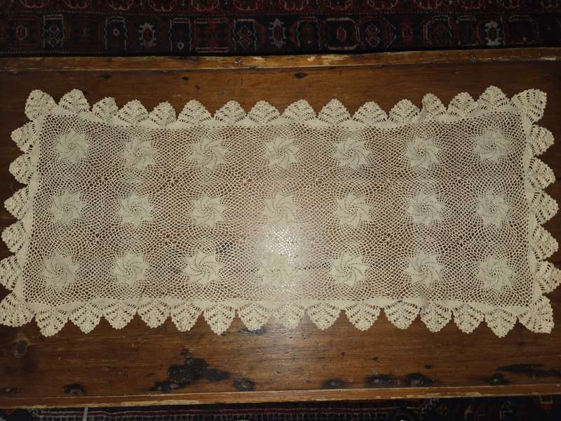 Beautiful Long Crochet Runner - Size - 95cm x 41cm