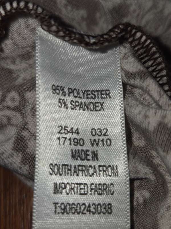 Beautiful Brown and White Long Sleeve top - Truworths - Size 36