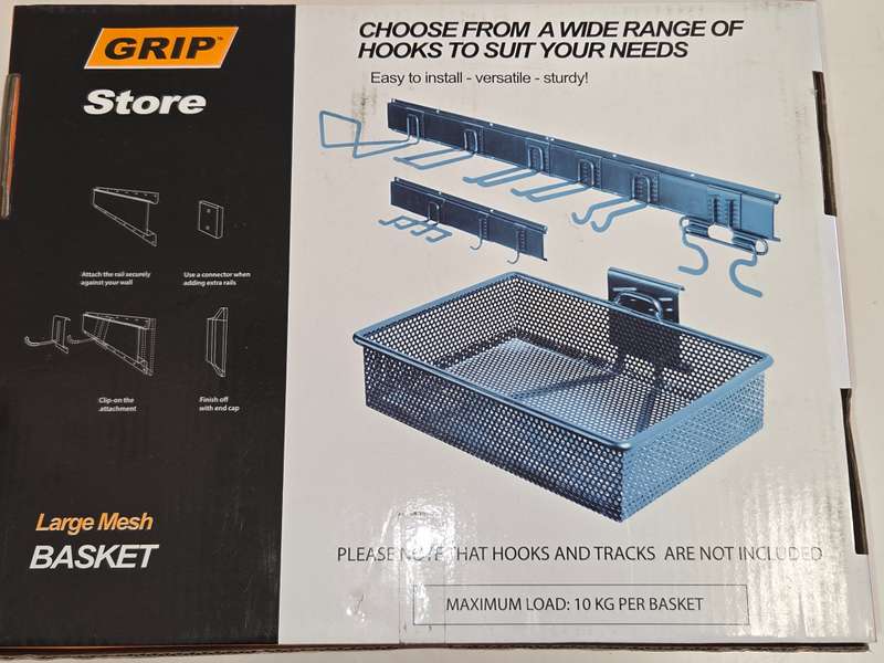 Grip Large Mesh Basket - Rust Resistant - 28.5cm x 21cm x 8cm - New