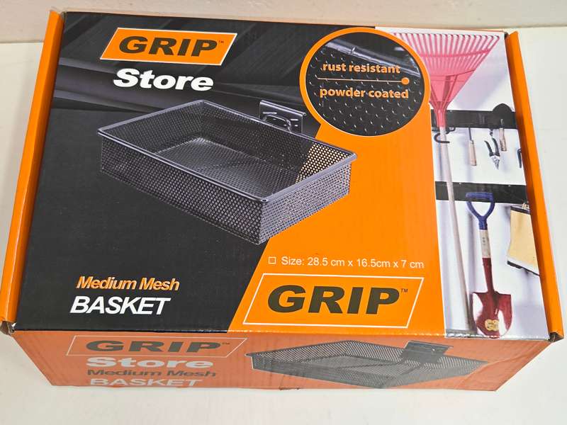 Grip Medium Mesh Basket - Rust Resistant - 28.5cm x 16.5cm x 7cm - New