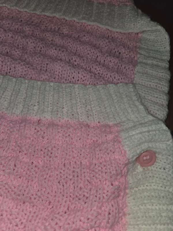 Knitted Baby Sleeping Bag - Pink