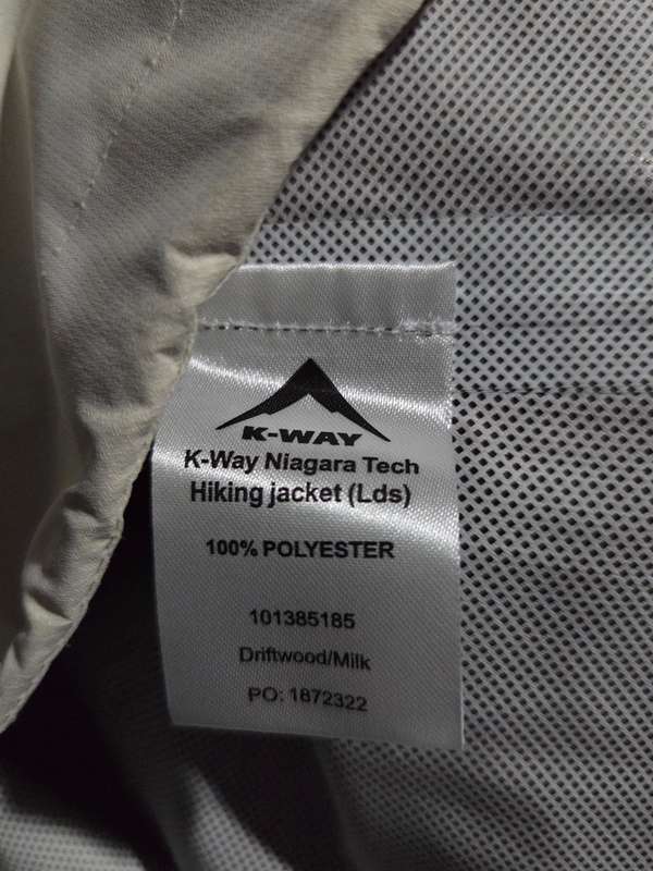 K-Way Niagara Tech Hiking Jacket - Size L - Perfect Condition