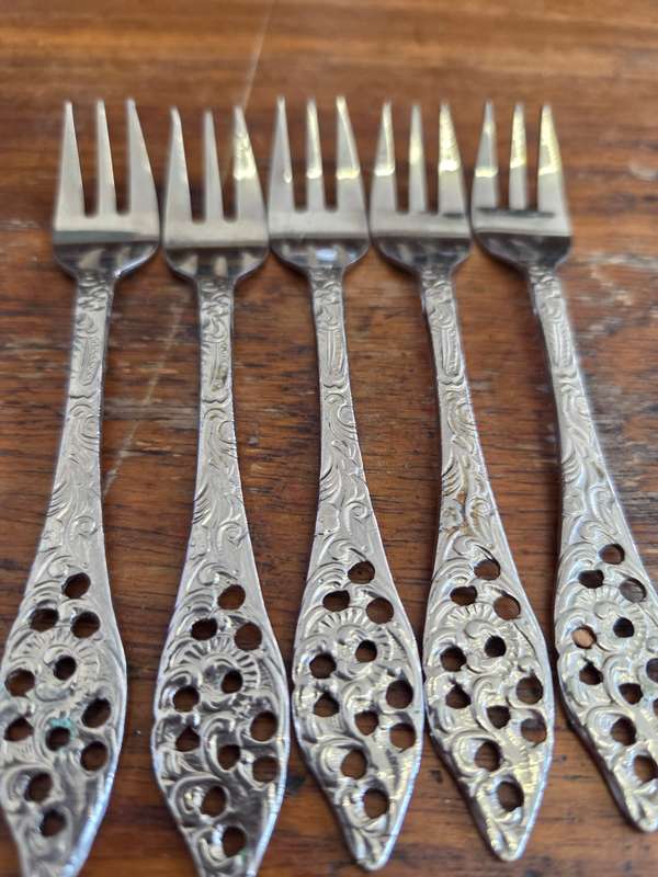 5 x Cake Forks - Made in Holland
