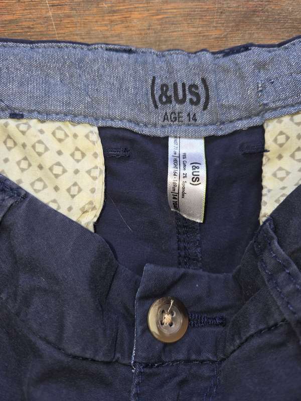 Navy Woolworths shorts - Age 14 Years