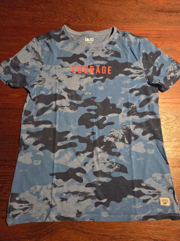 Woolworths Kids Camo T-Shirt - Age 13 - 100% Cotton