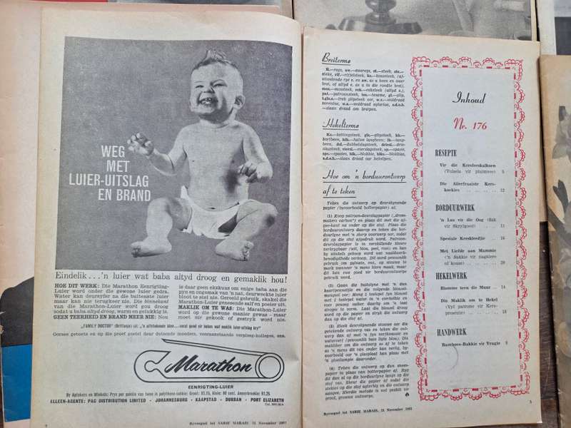 9 x Vintage Sarie Bêreboekies - Vol resepte, patrone en idees - 1950's en 1960's