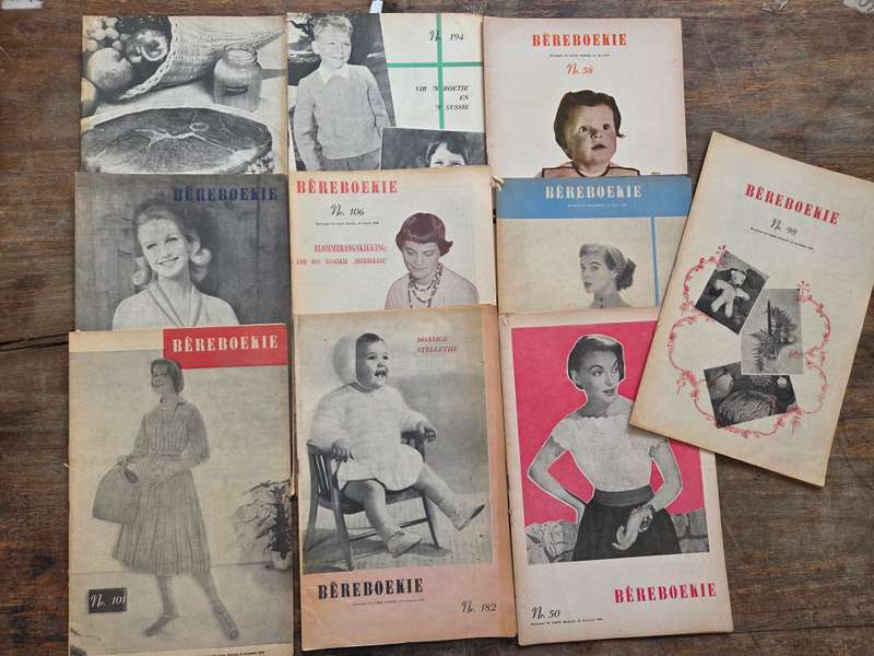 10 x Vintage Sarie Bêreboekies - Vol resepte, patrone en idees - 1950's en 1960's