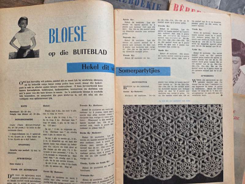 10 x Vintage Sarie Bêreboekies - Vol resepte, patrone en idees - 1950's en 1960's