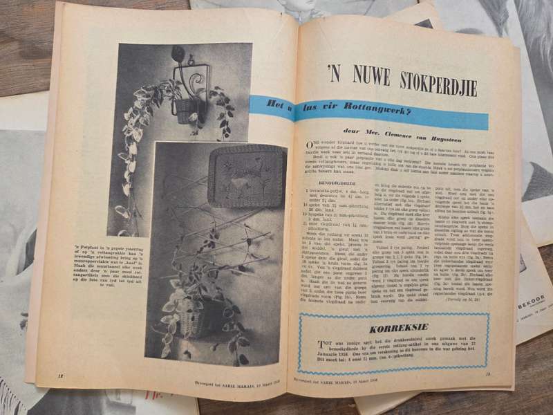 6 x Vintage Sarie Bêreboekies - Vol resepte, patrone en idees - 1950's en 1960's