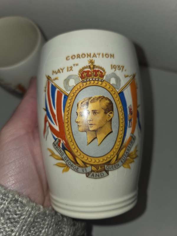 2 x Coronation May 12, 1937 Cups - Adams Porcelain - England