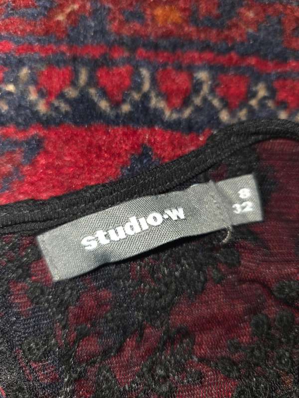 Studio-W Black Jumpsuit with lace detail - Size 8 - Perfect condition - Simply needs to be ironed