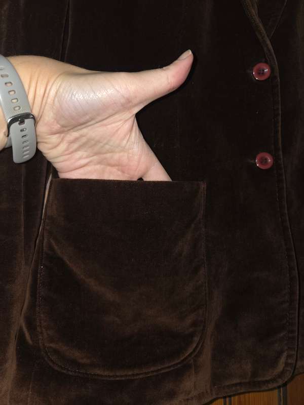 Vintage Brown Velvet Lined Jacket - Size M - Beautiful!!