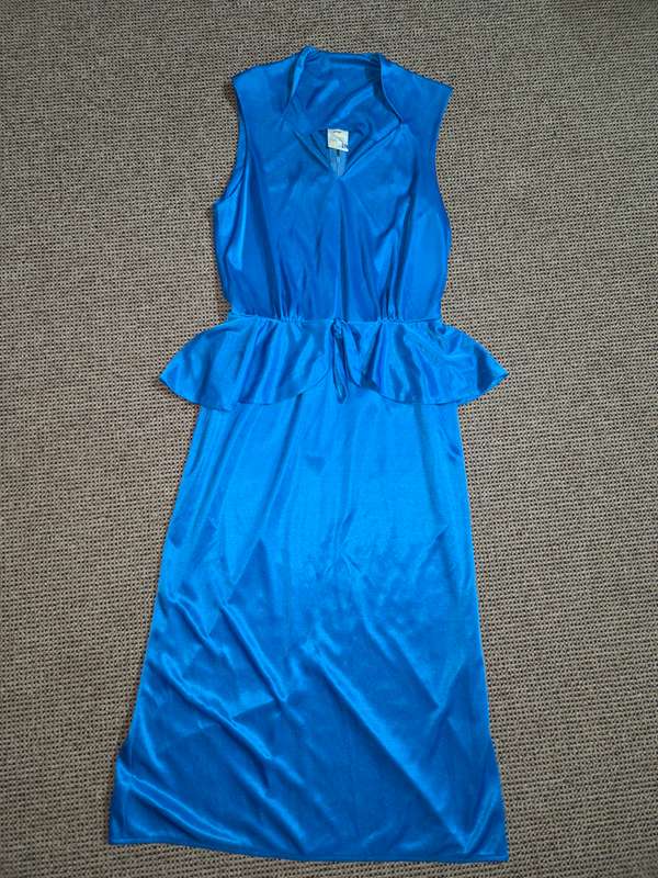 Beautiful Blue Vintage Dress - Size 11 - Shelley
