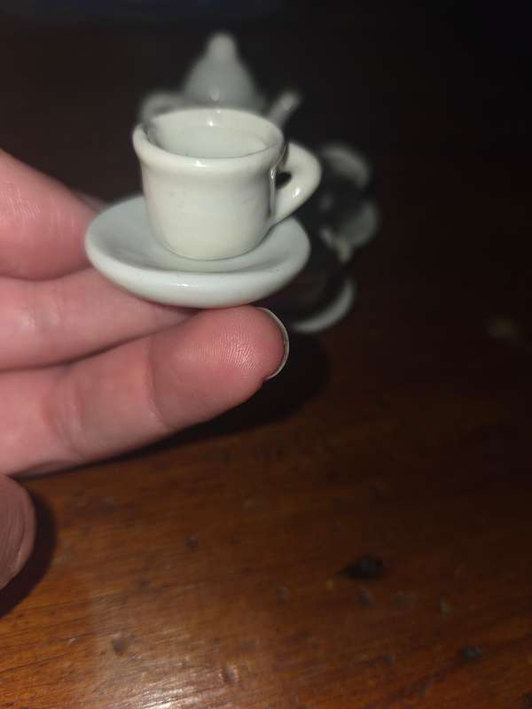 Small porcelain toy tea set