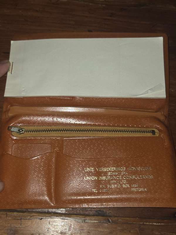 Vintage Wallet / Pocket book - Unie Versekering - Union Insurance - Pretoria