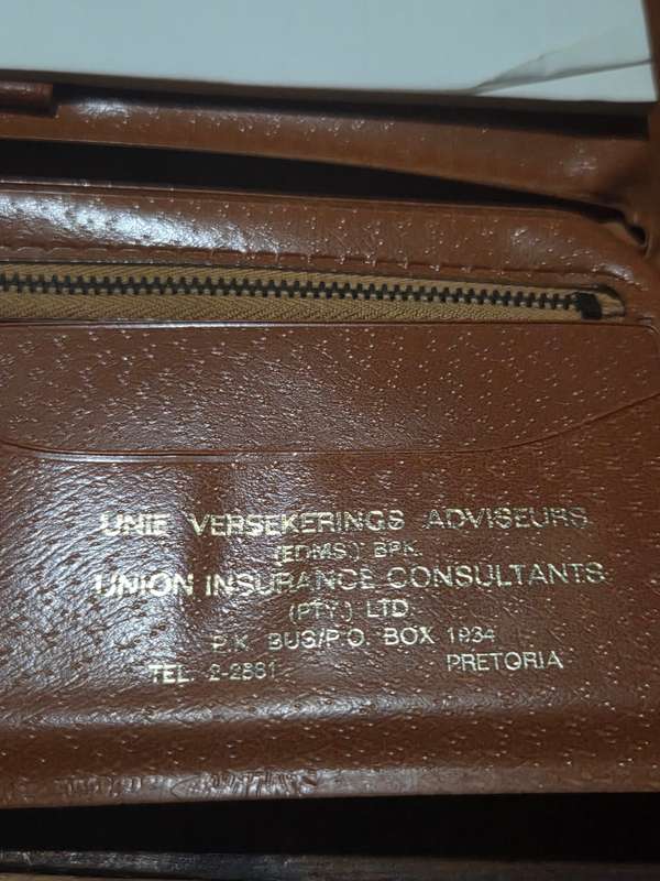 Vintage Wallet / Pocket book - Unie Versekering - Union Insurance - Pretoria