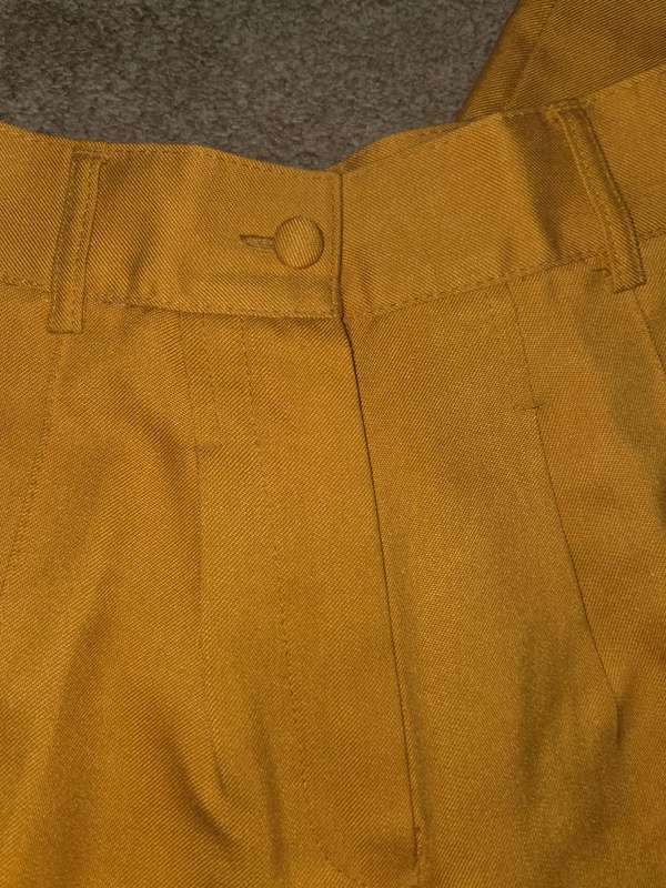 2 Piece Vintage Woolworths Suit - Mustard Jacket and Pants set - Size 8
