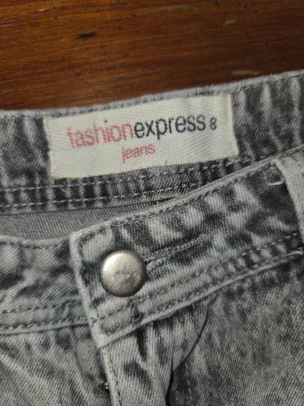 Fashion Express Distressed Denim Short - Size 8