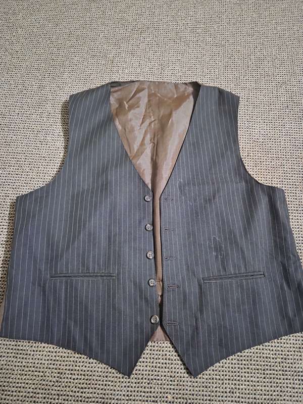 Vintage Mens Brown Waistcoat - Size M