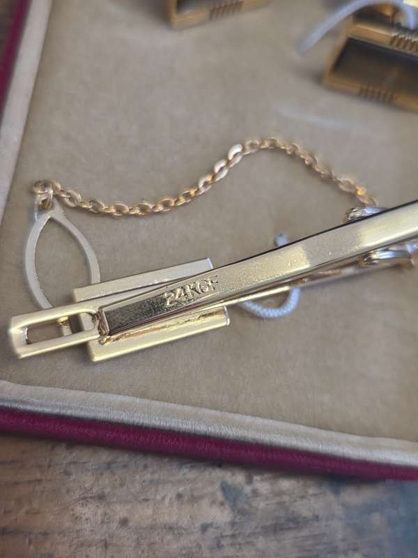 Vintage Samsung Gold Plated Cufflink Set